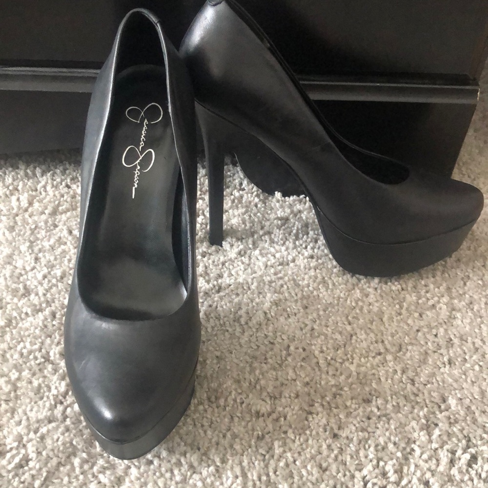 Black platform heels